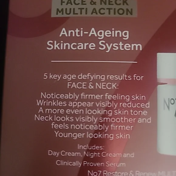 No7 Restore Renew MultiAction Face & Neck Treatment Anti Aging Skincare System - Picture 2 of 7